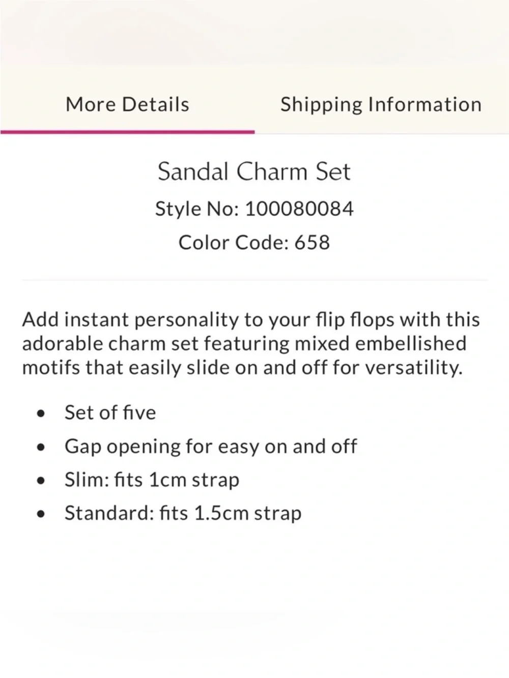 Free People Gold sandal charm set
